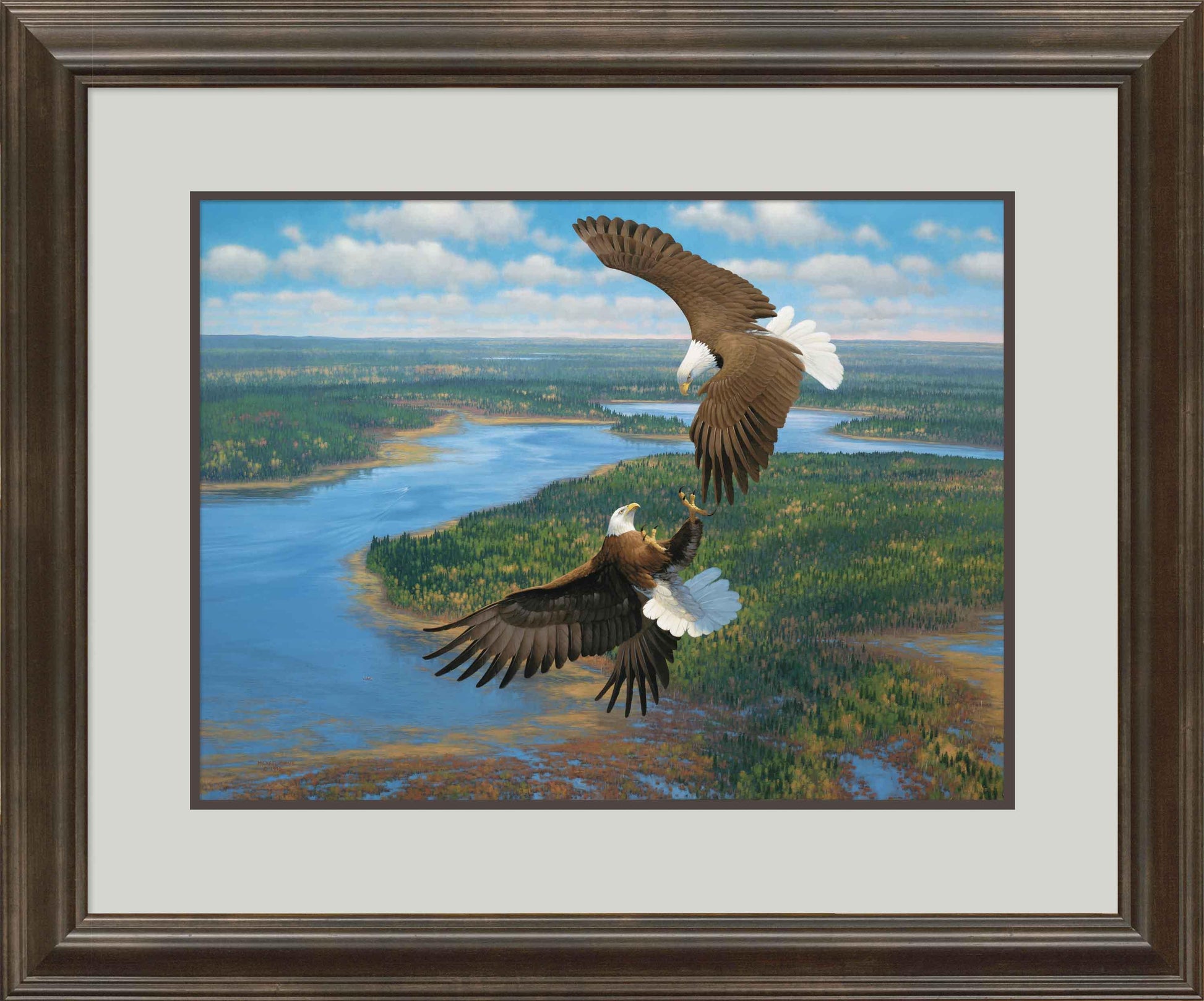 Sky Dancers—Bald Eagle Framed Limited Edition Print - Wild Wings
