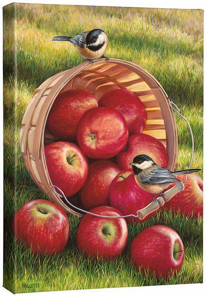 1/4 Peck and a Pair—Chickadees Gallery Wrapped Canvas - Wild Wings