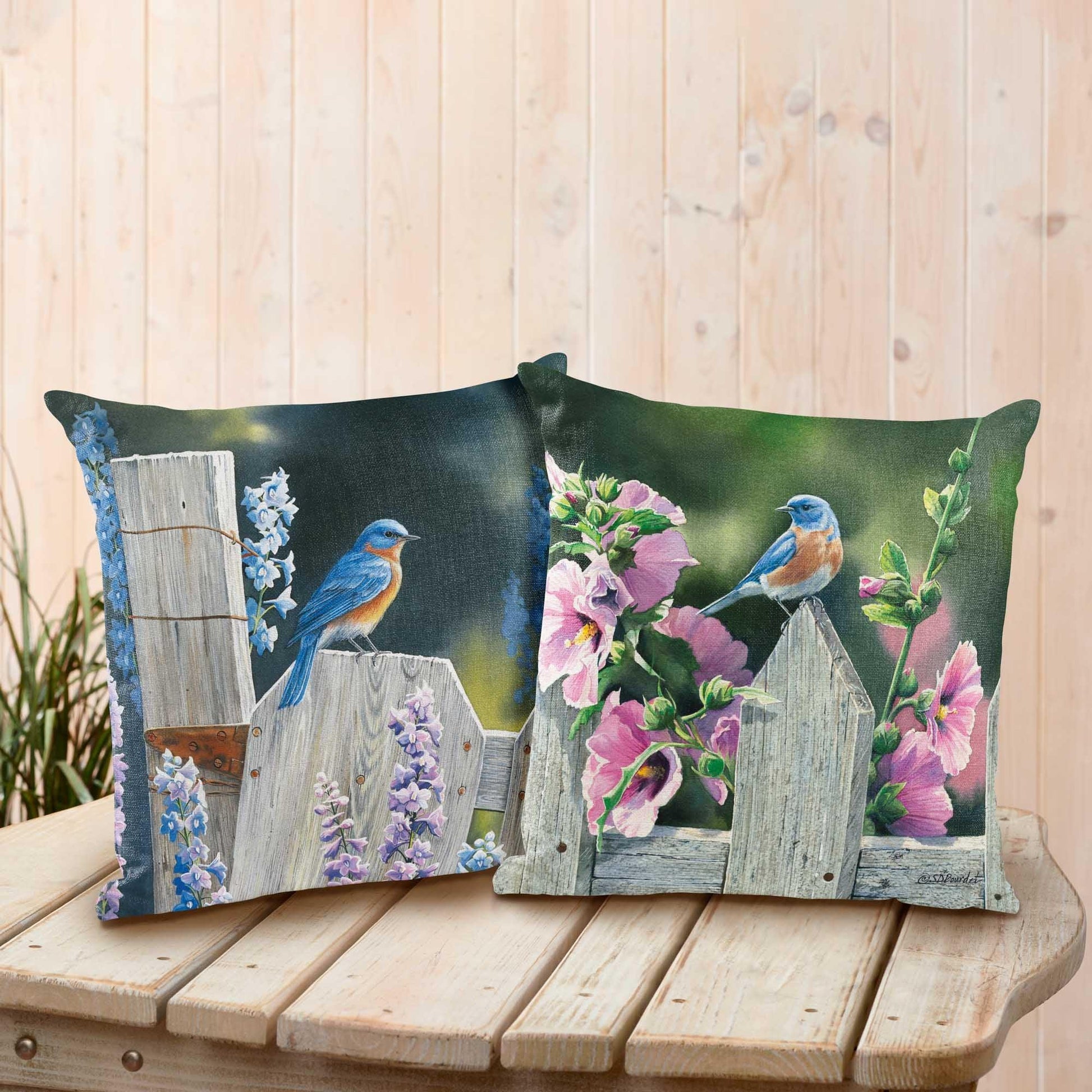 Bluebirds Decorative Pillow - Wild Wings