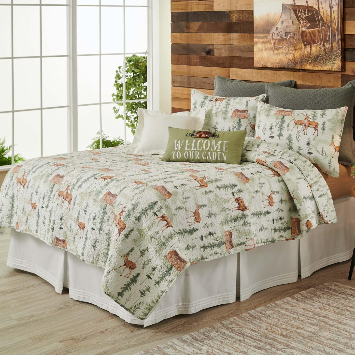 Forest Home Bedskirt (King) - Wild Wings