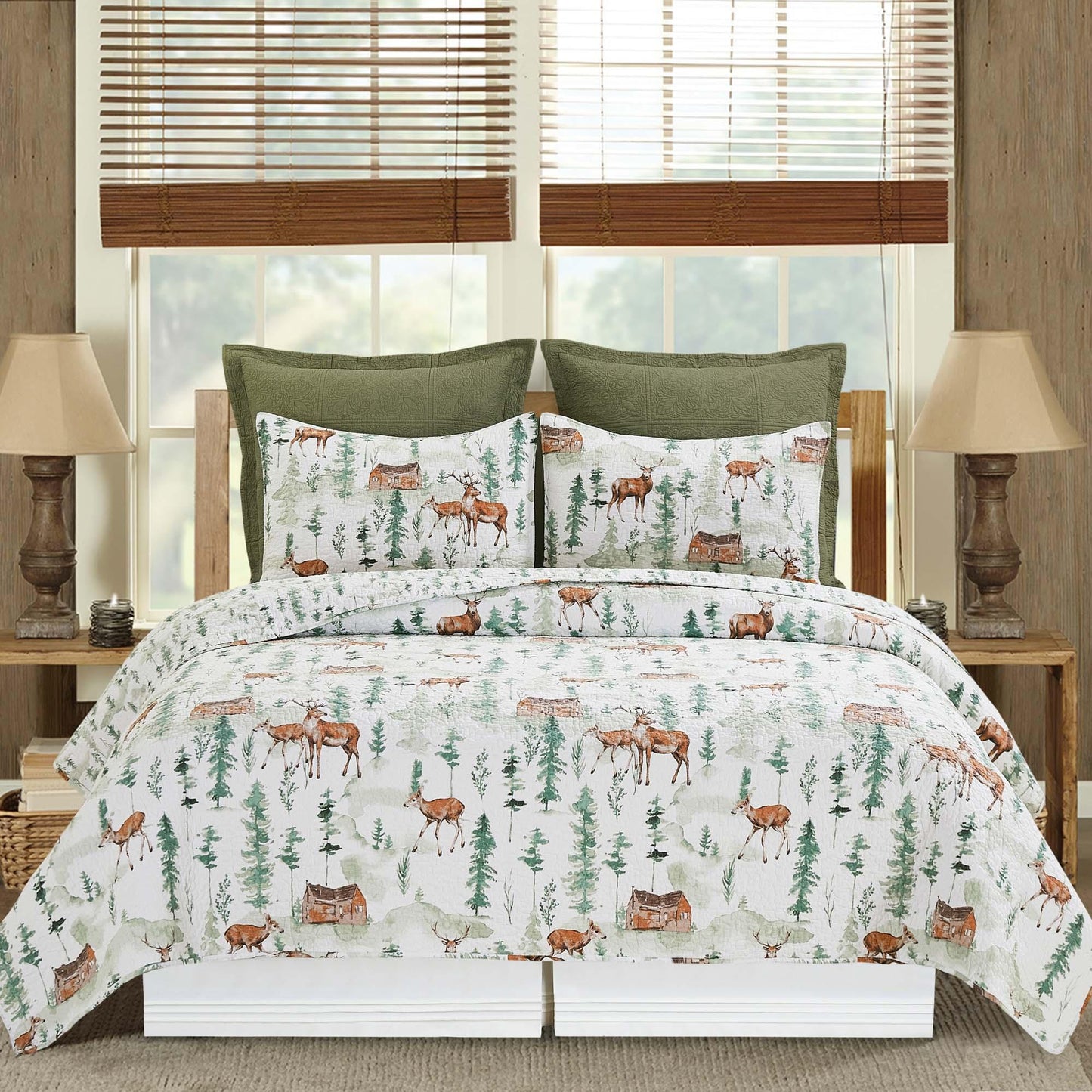 Forest Home Quilt Bedding Set (King) - Wild Wings