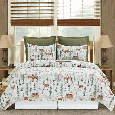 Forest Home Quilt Bedding Set (Twin) - Wild Wings