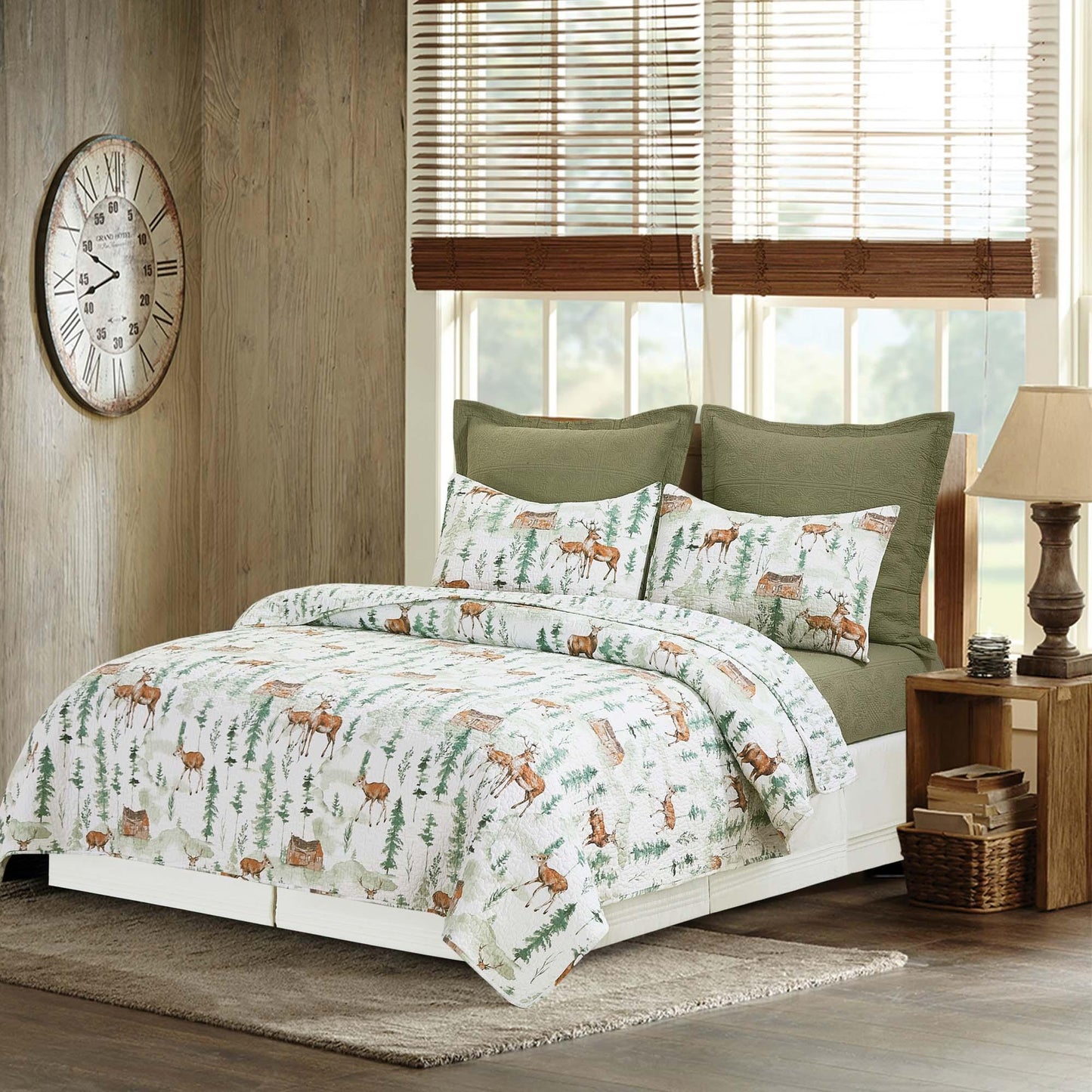 Forest Home Quilt Bedding Set (King) - Wild Wings