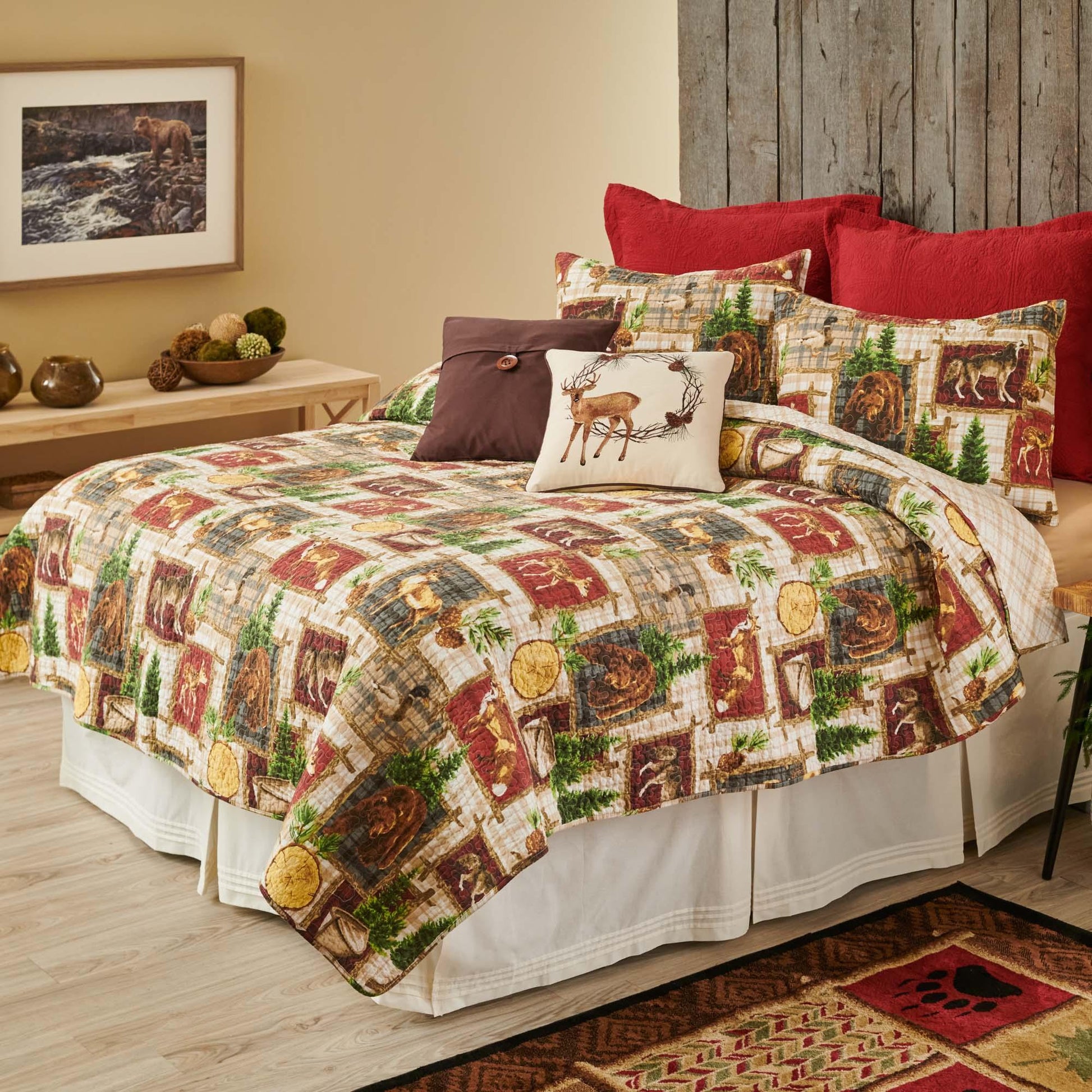 Wildlife Delight Bedskirt (King) - Wild Wings