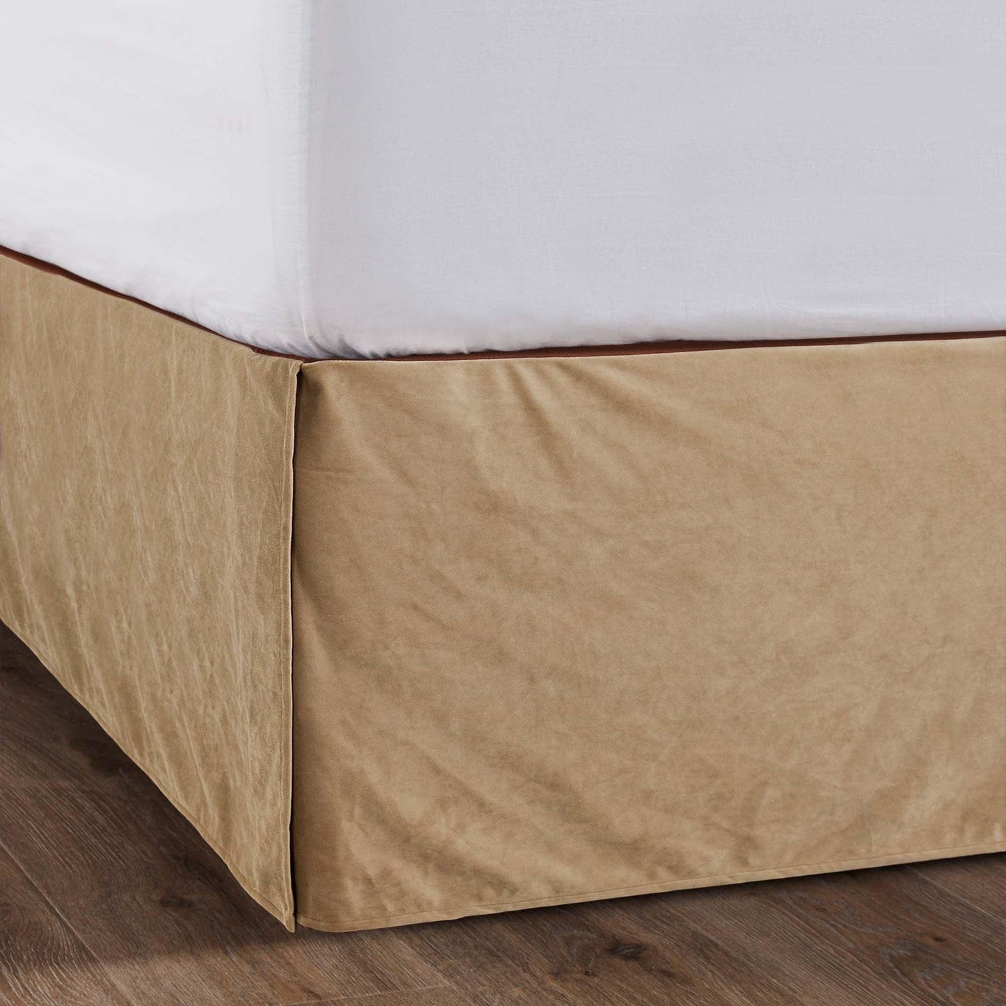 Tan Velvet Bedskirt (Full) - Wild Wings