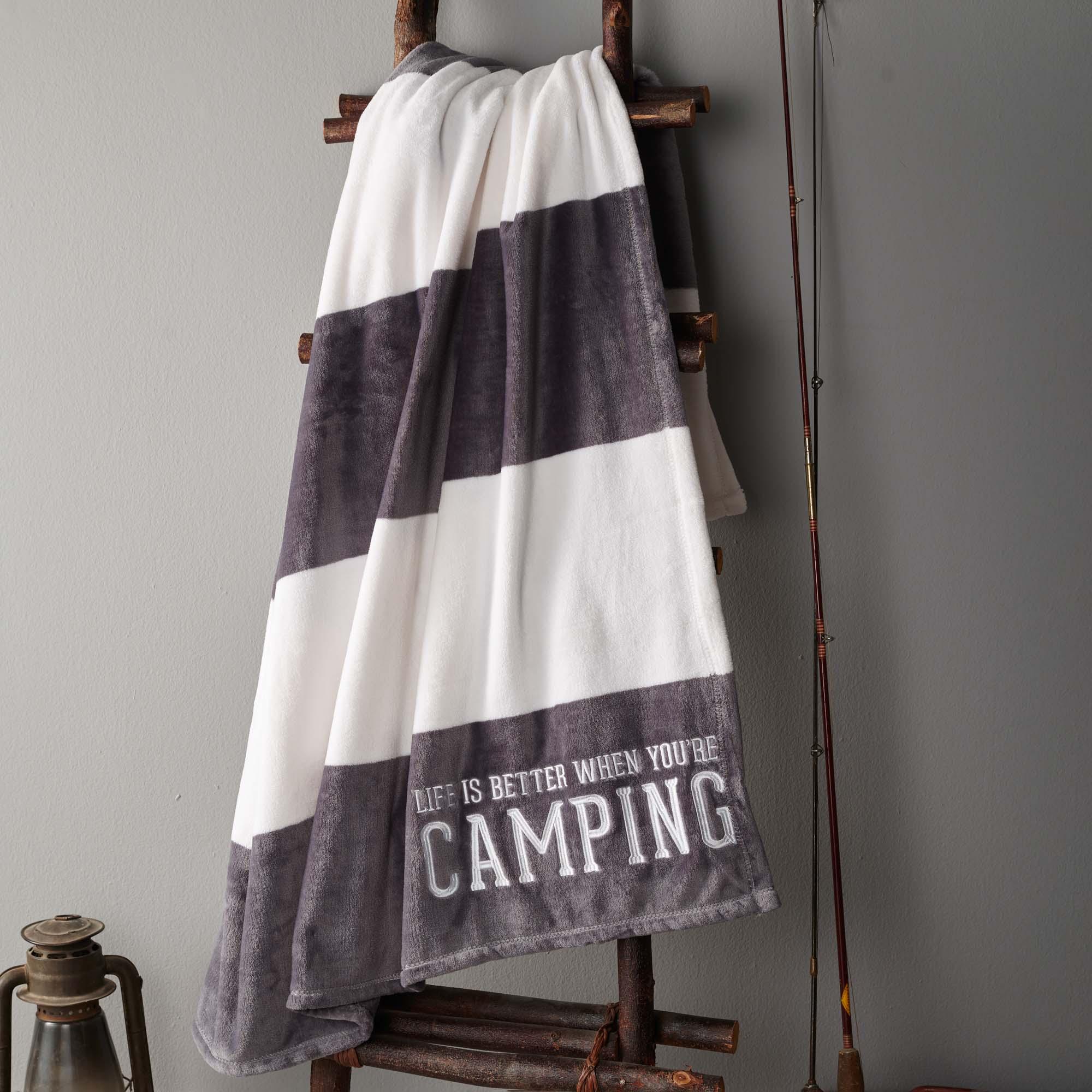 Life is better Camping Throw Blanket - Wild Wings