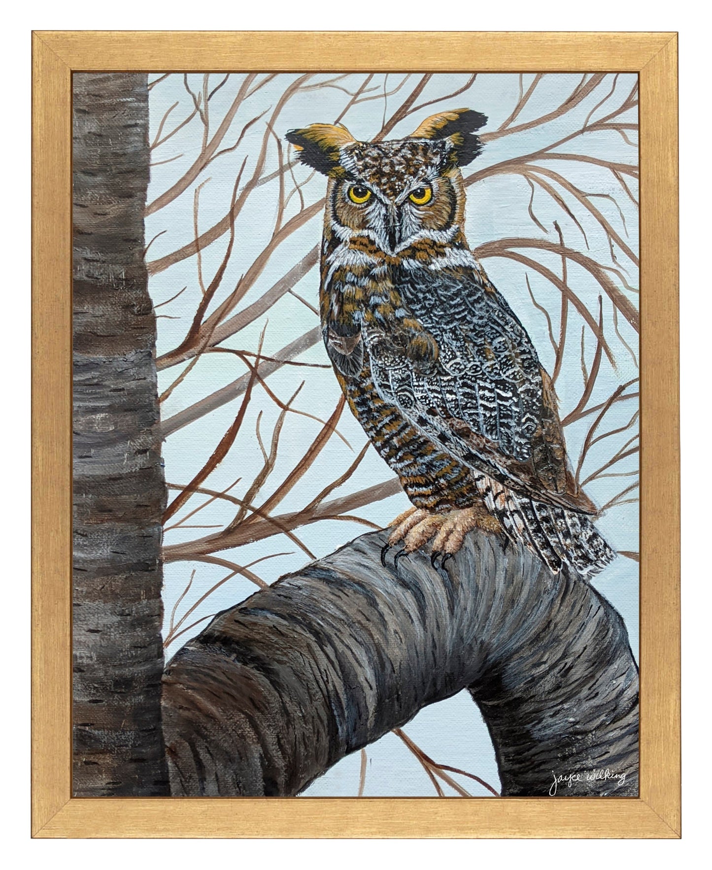 155339_Great Horned Owl in Tree_11x14_FRA_GOLD.jpg