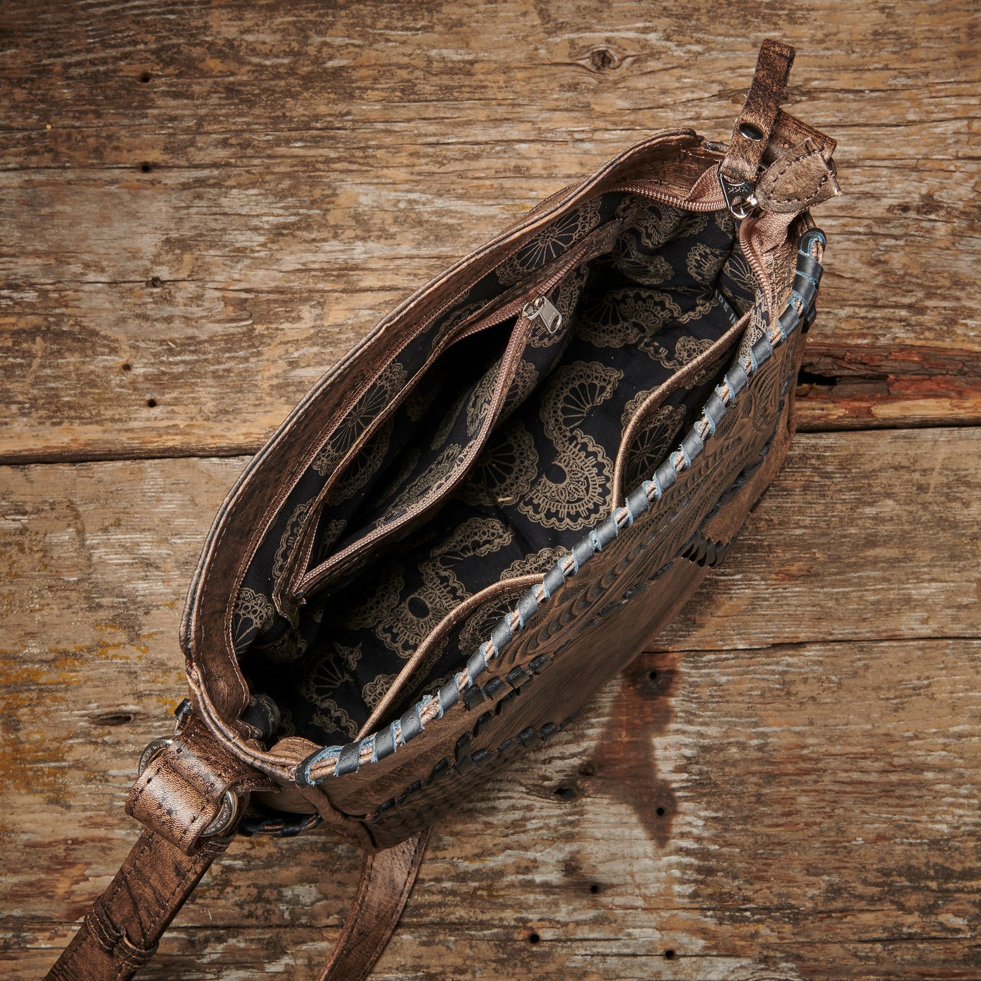 Leather patchwork crossbody bag Clearance