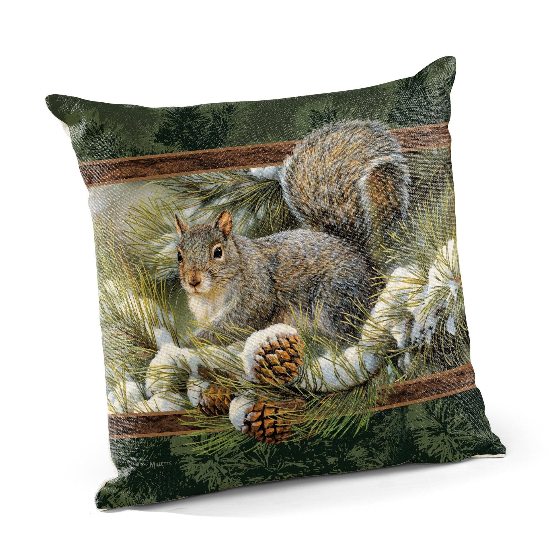 Gray Squirrel 18" Decorative Pillow - Wild Wings
