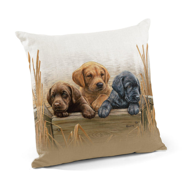 18 All Hands on Deck Puppies Decorative Square Throw Pillows, Set