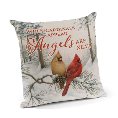 Angels are Near - Cardinals 18" Decorative Pillow - Wild Wings