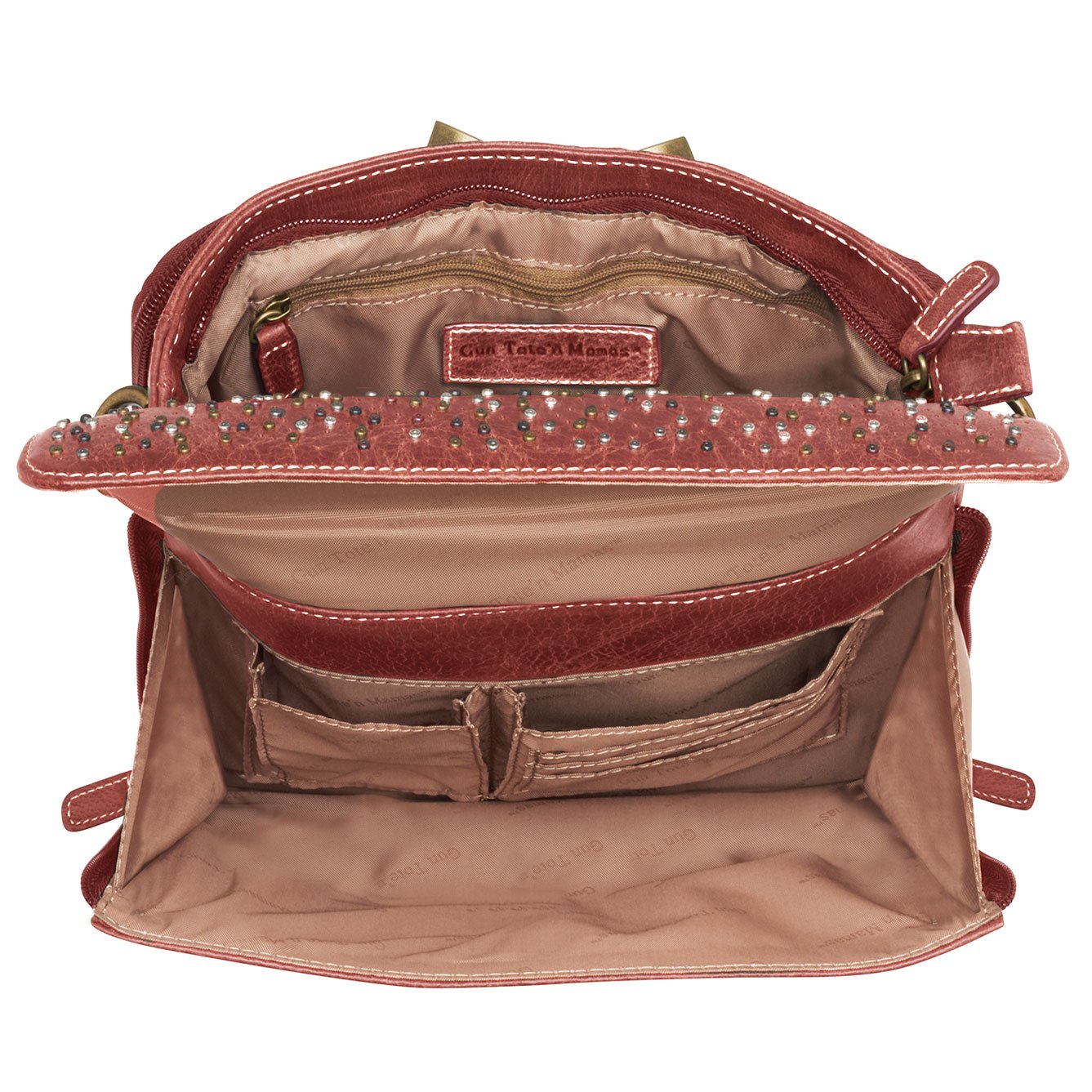 Leather Shoulder Clutch—Red Handbag - Wild Wings
