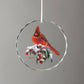Winter Gems - Cardinal Round Glass Ornament - Wild Wings