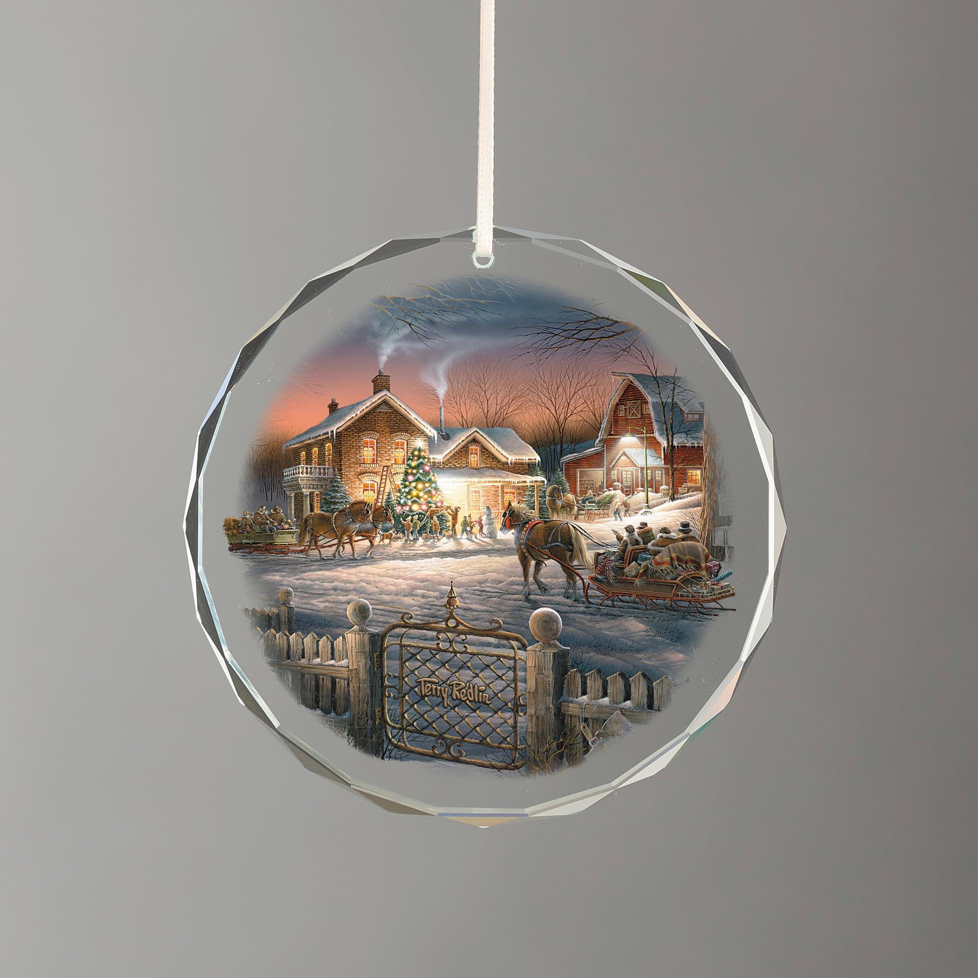 Trimming the Tree Round Glass Ornament - Wild Wings