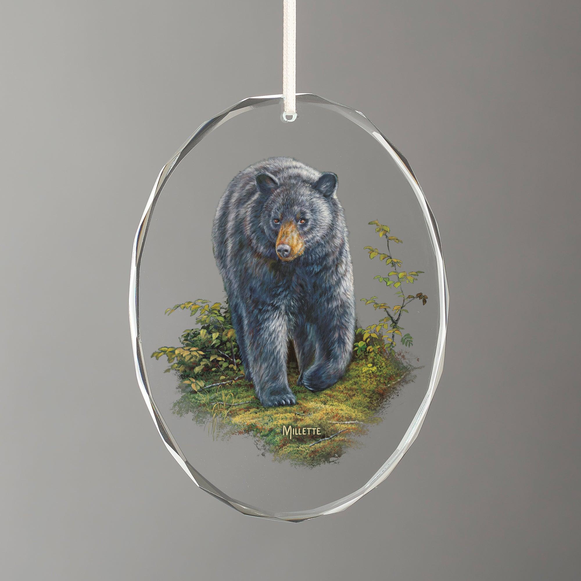 Rocky Outcrop - Bear Oval Glass Ornament - Wild Wings