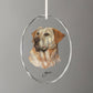 Loyal Companion - Yellow Lab Oval Glass Ornament - Wild Wings