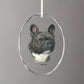 French Bull Dog Oval Glass Ornament - Wild Wings