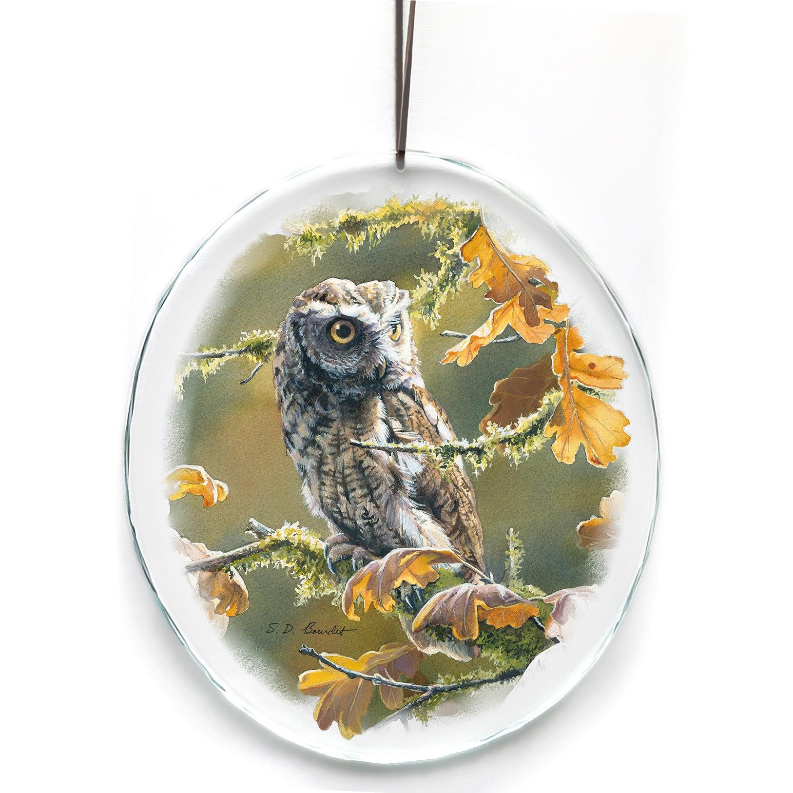 Autumn Oak - Screech Owl Suncatcher - Wild Wings