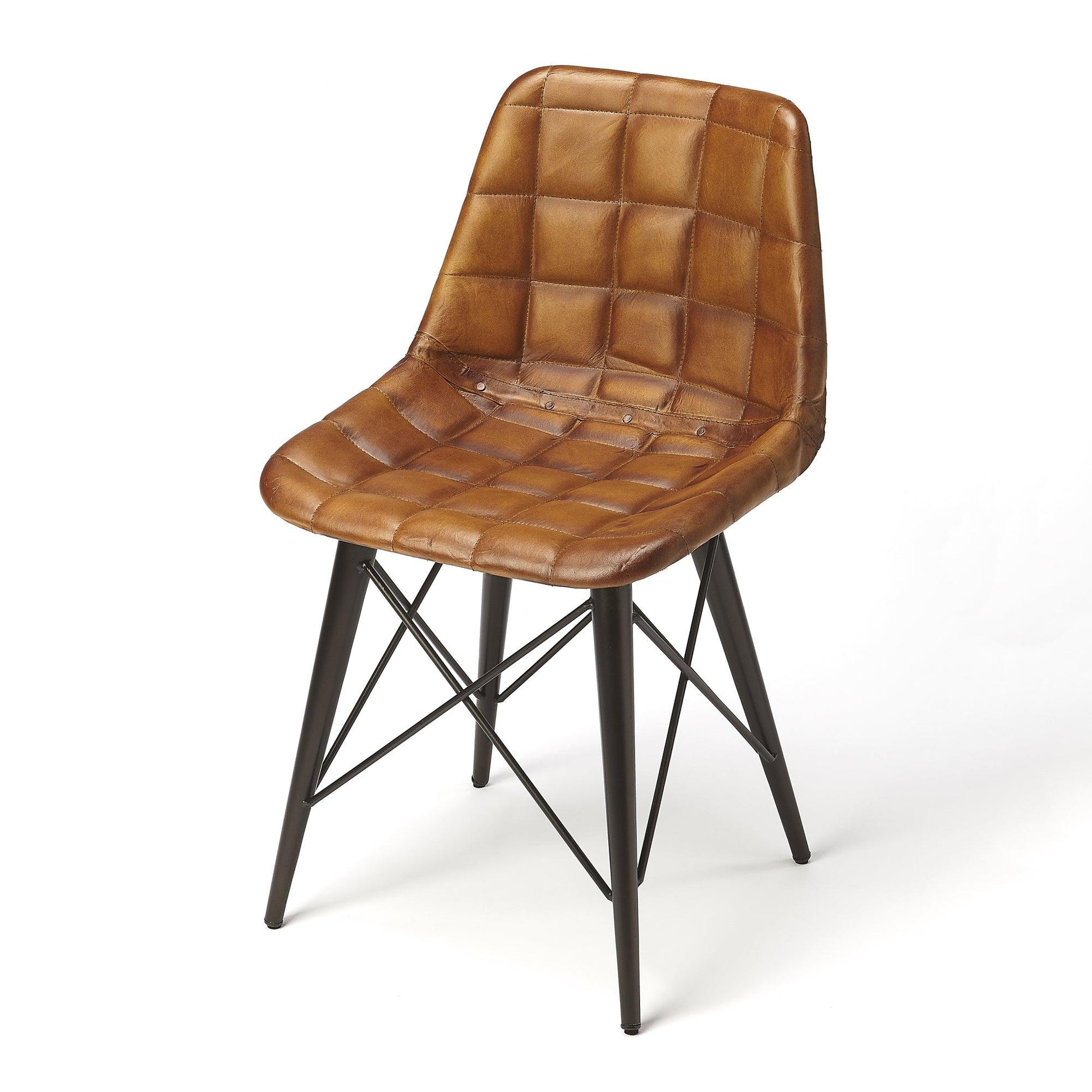 Quilted Leather Chair - Wild Wings