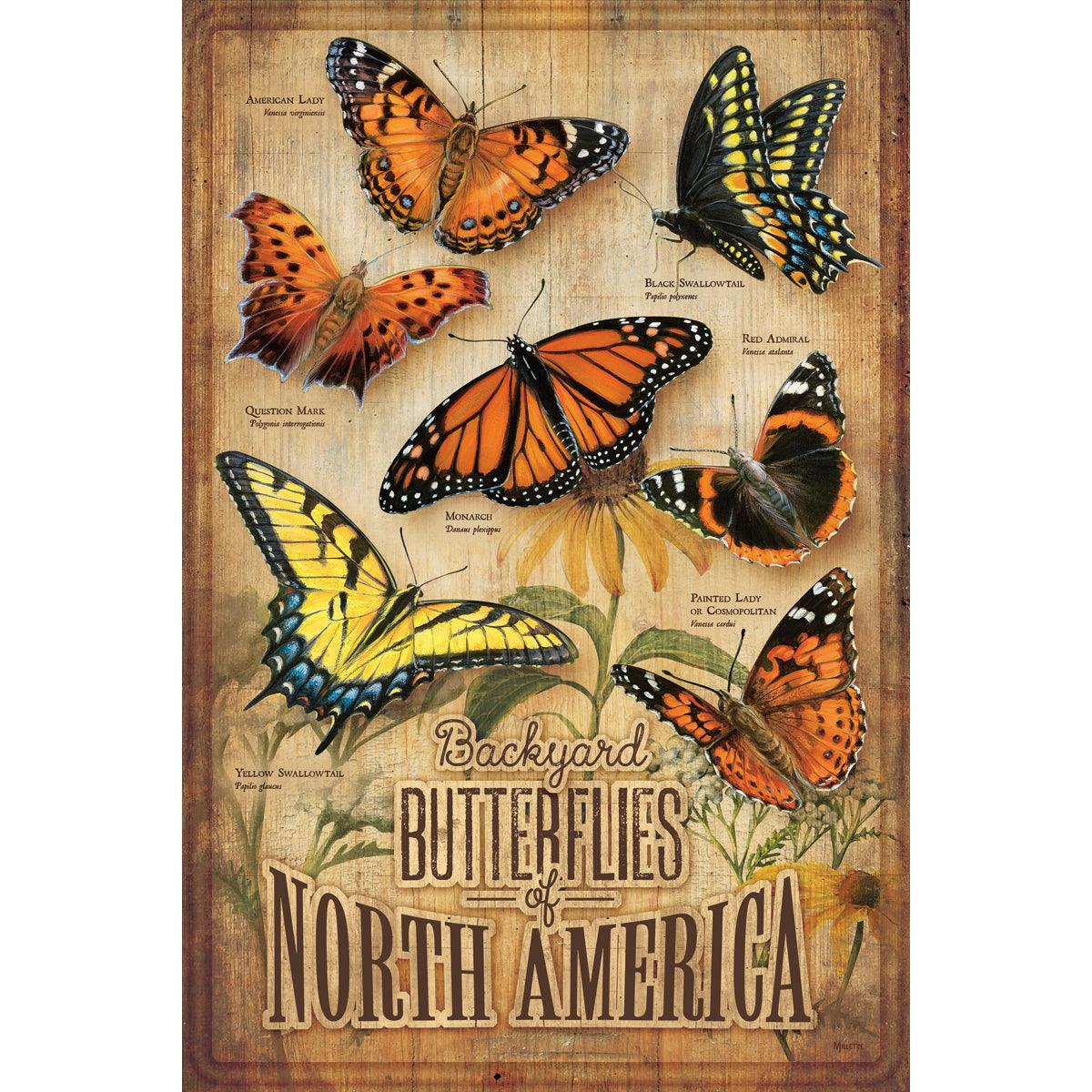 Backyard Butterflies 12" x 18" Wood Sign - Wild Wings