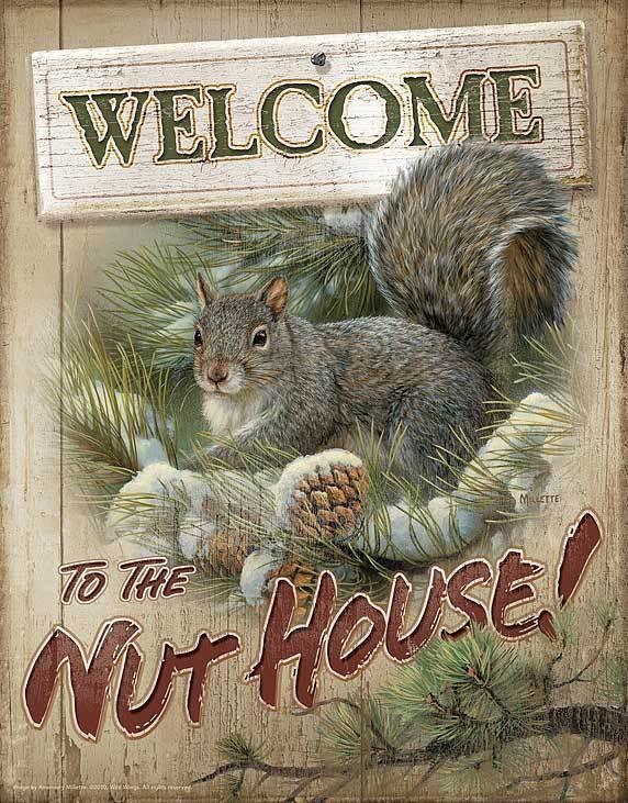 Nut House Tin Sign - Wild Wings