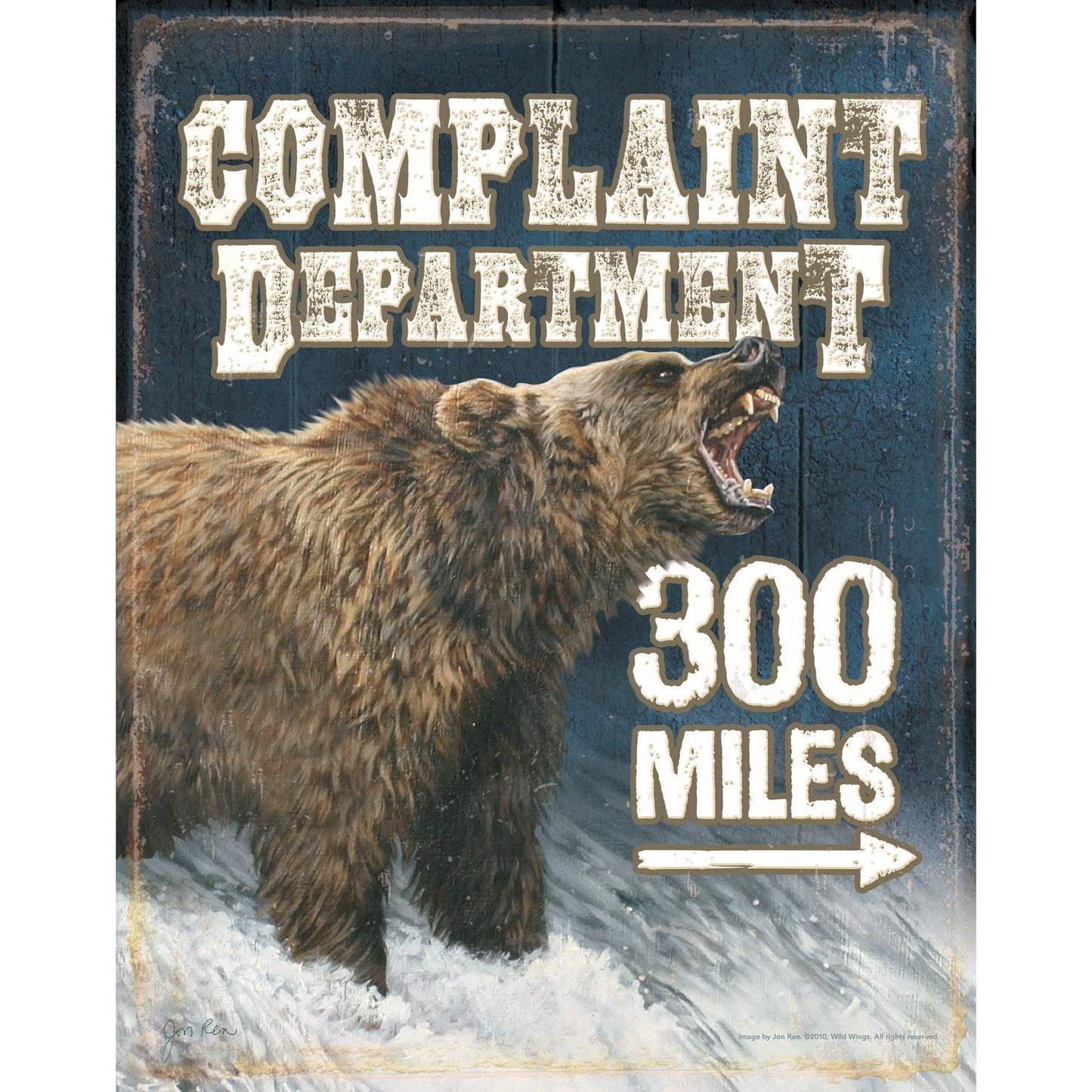 Complaint Department Tin Sign - Wild Wings