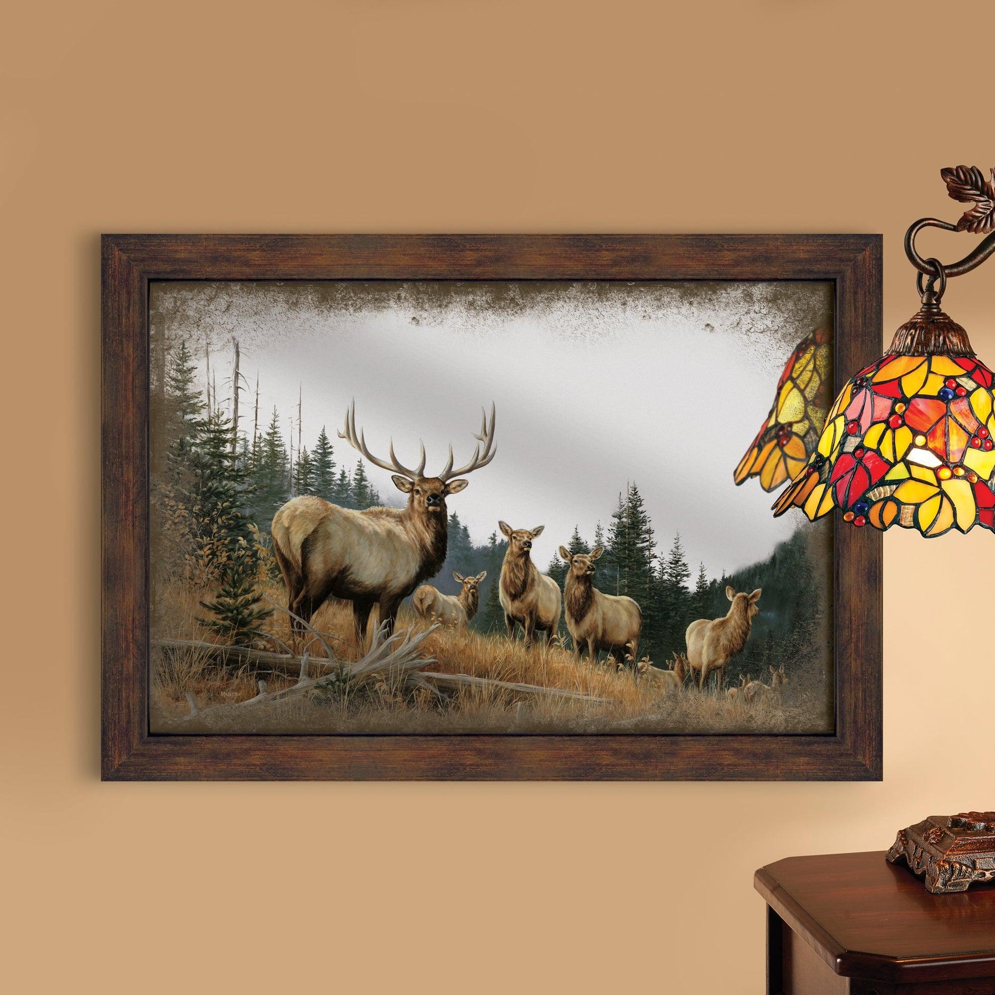 Royal Mist - Elk Large Decorative Mirror - Wild Wings