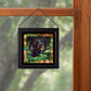 Black Bear Stained Glass Art - Wild Wings