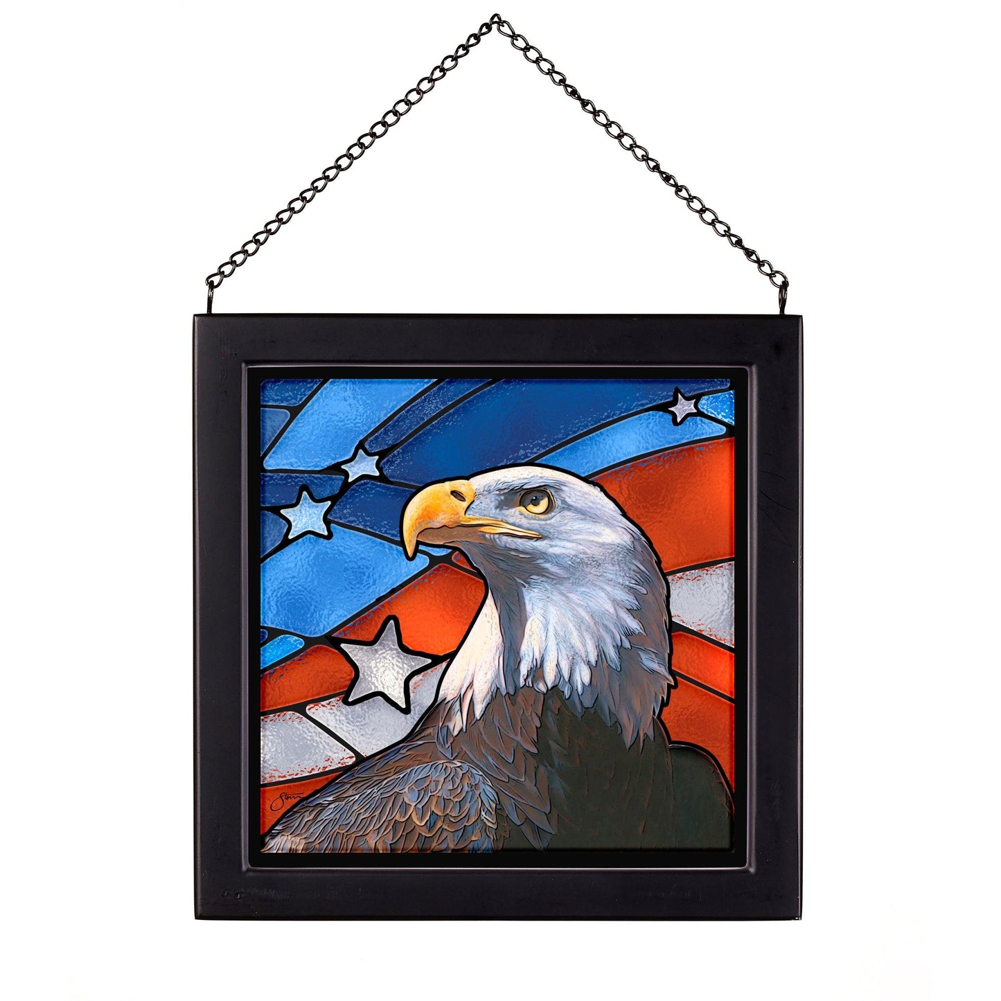 Pride - Bald Eagle Stained Glass Art - Wild Wings