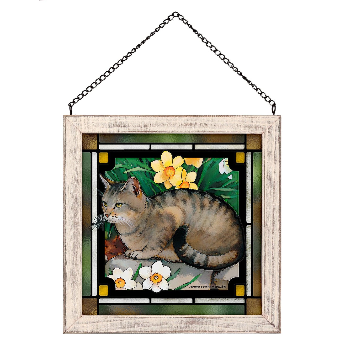 Mac's Garden - Cat Stained Glass Art - Wild Wings