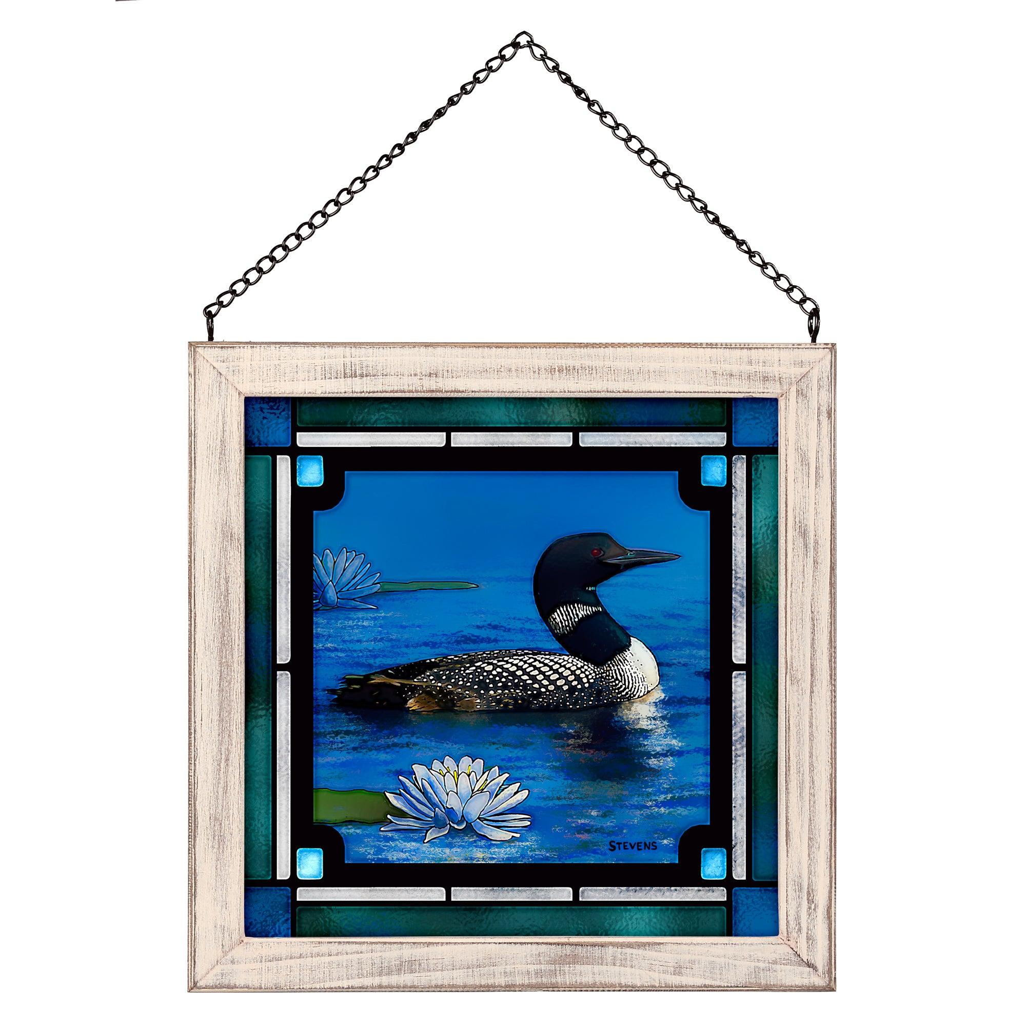 Northland Retreat - Loon Stained Glass Art - Wild Wings