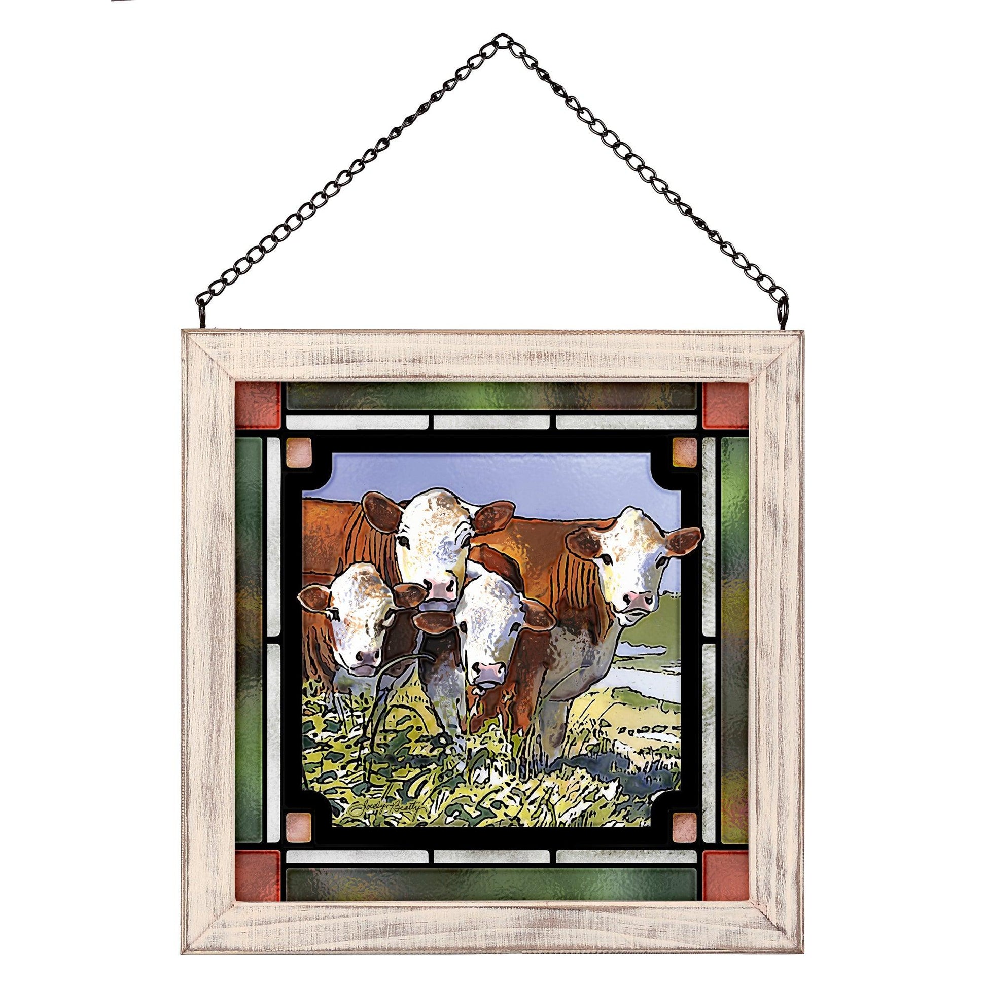 Four Cows Stained Glass Art - Wild Wings