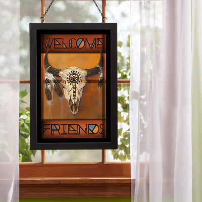 Big Medicine - Bison Skull Stained Glass Art - Wild Wings