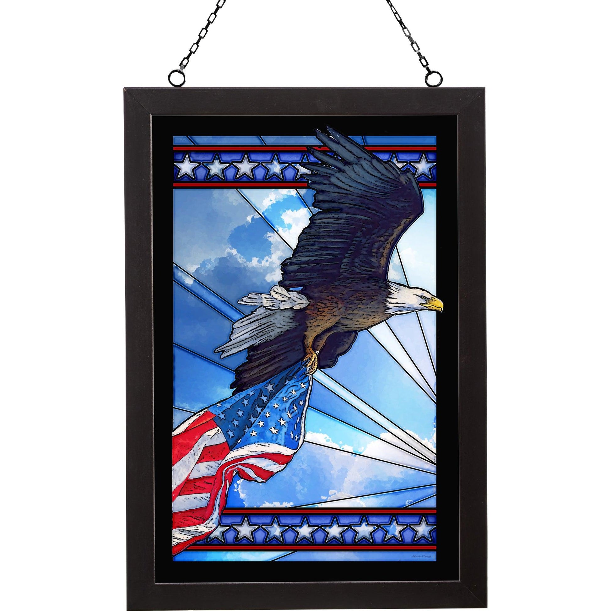 Our Glory - Bald Eagle Stained Glass Art - Wild Wings