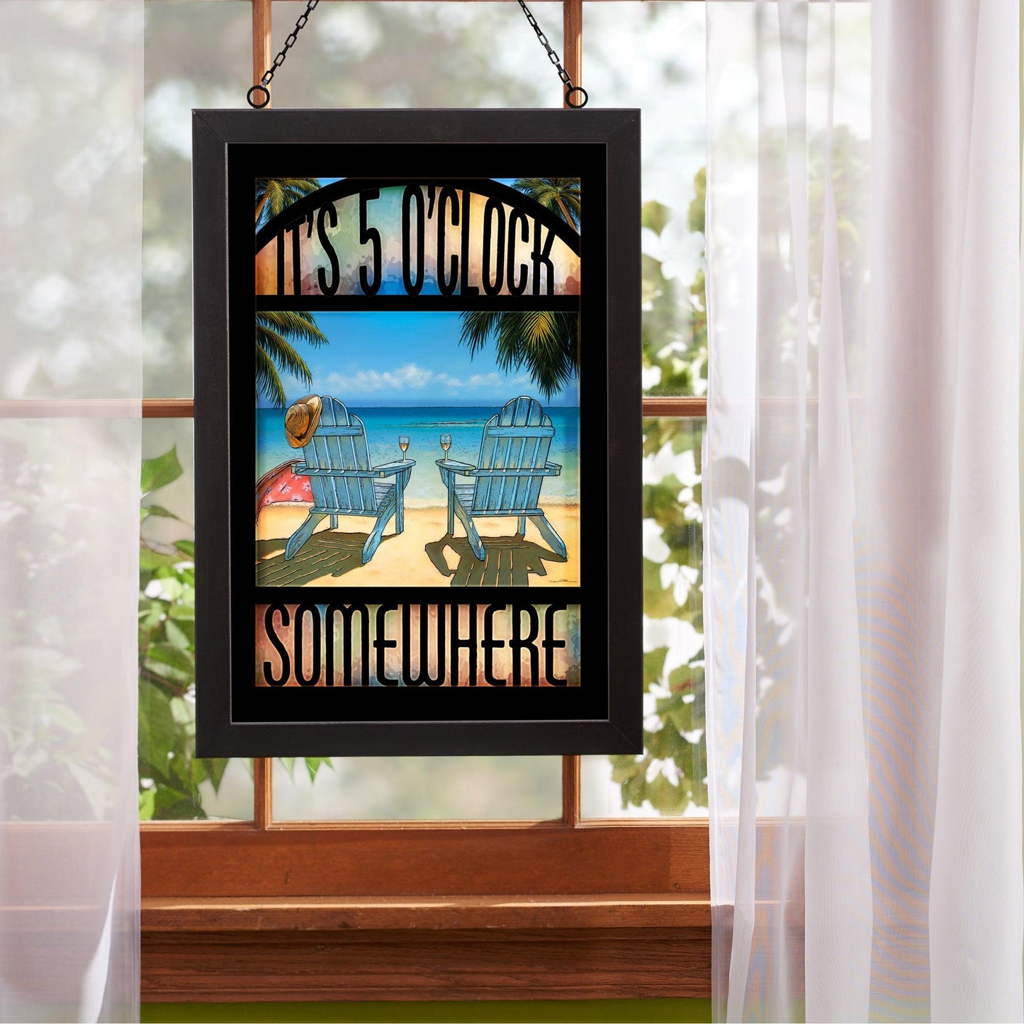 It's 5 O'Clock Somewhere Stained Glass Art - Wild Wings