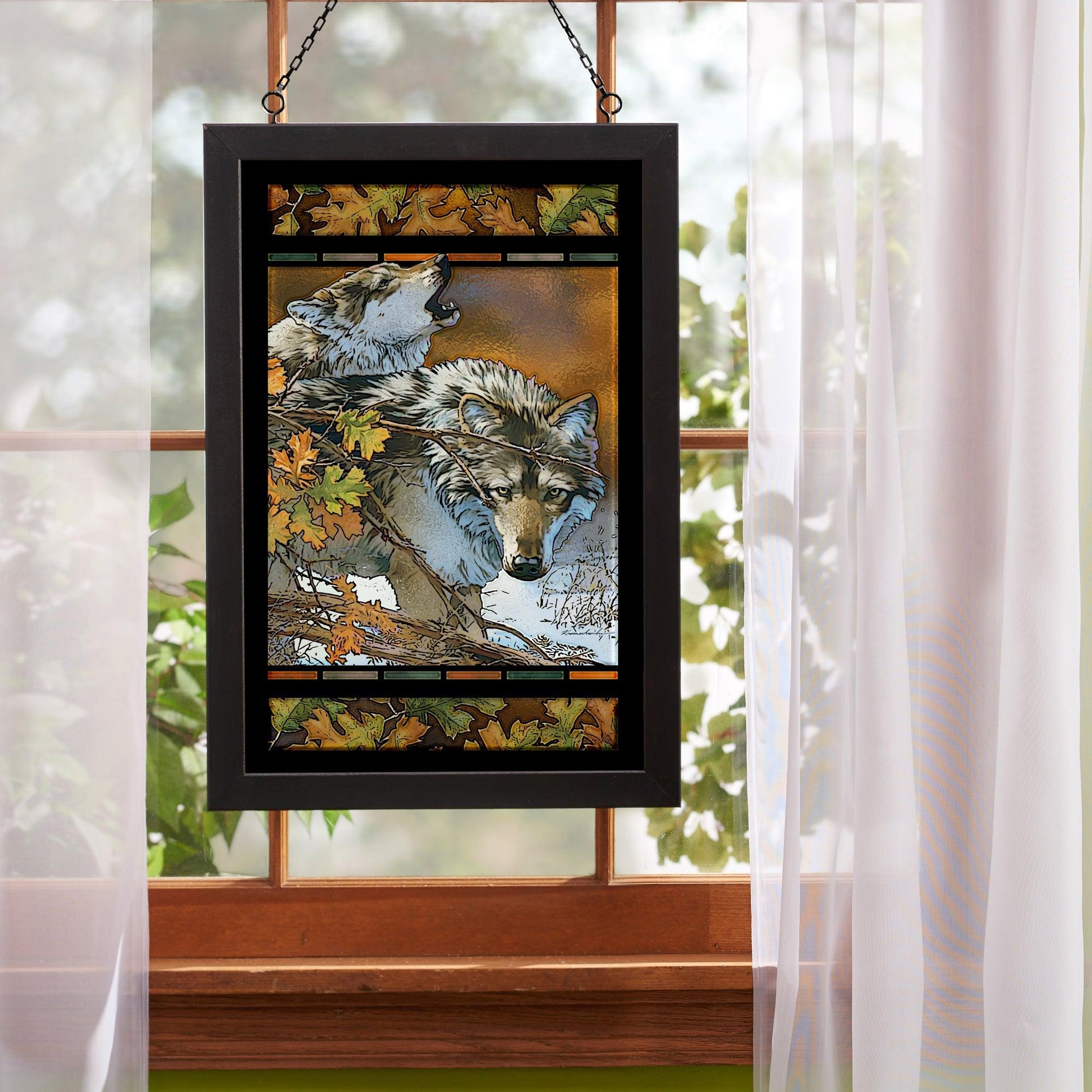 Body Language - Wolves Stained Glass Art - Wild Wings