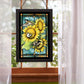 Chickadees & Sunflowers Stained Glass Art - Wild Wings