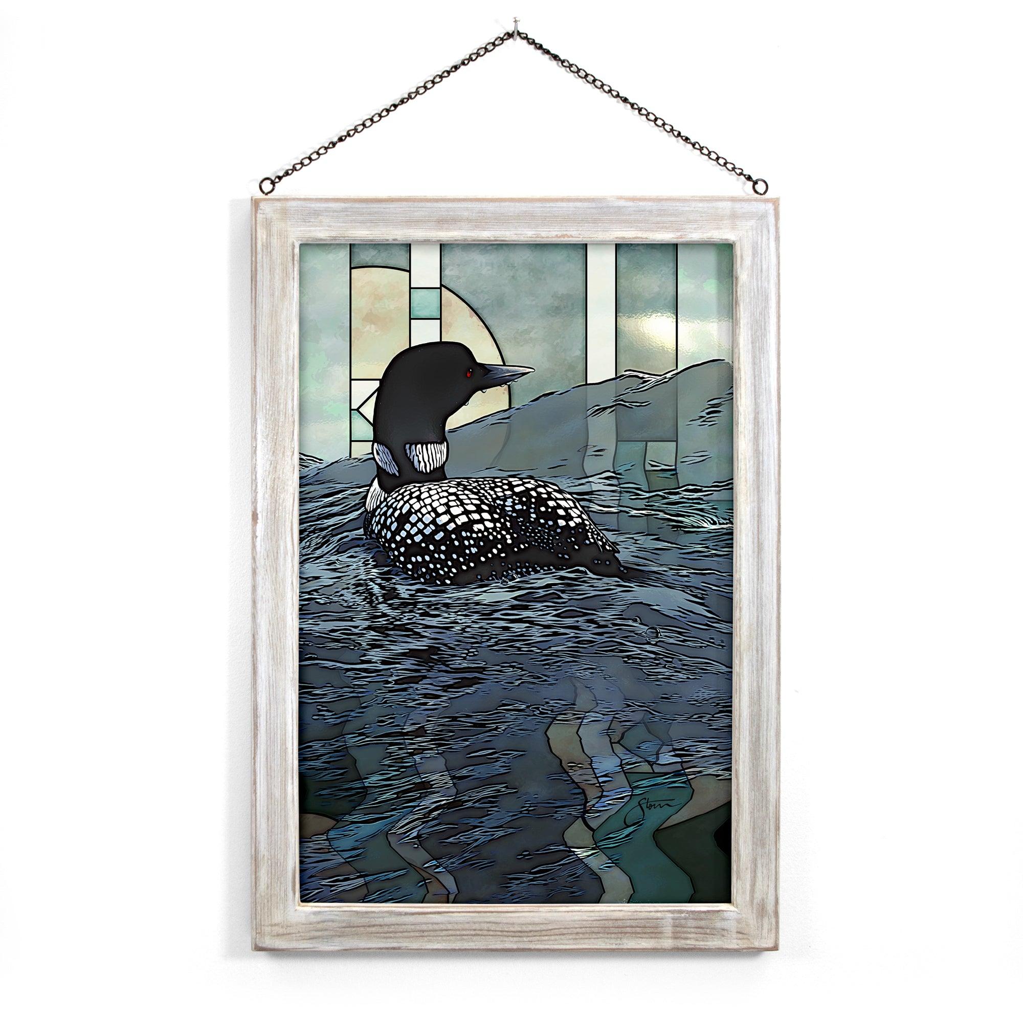 Weather the Storm - Loon Stained Glass Art - Wild Wings