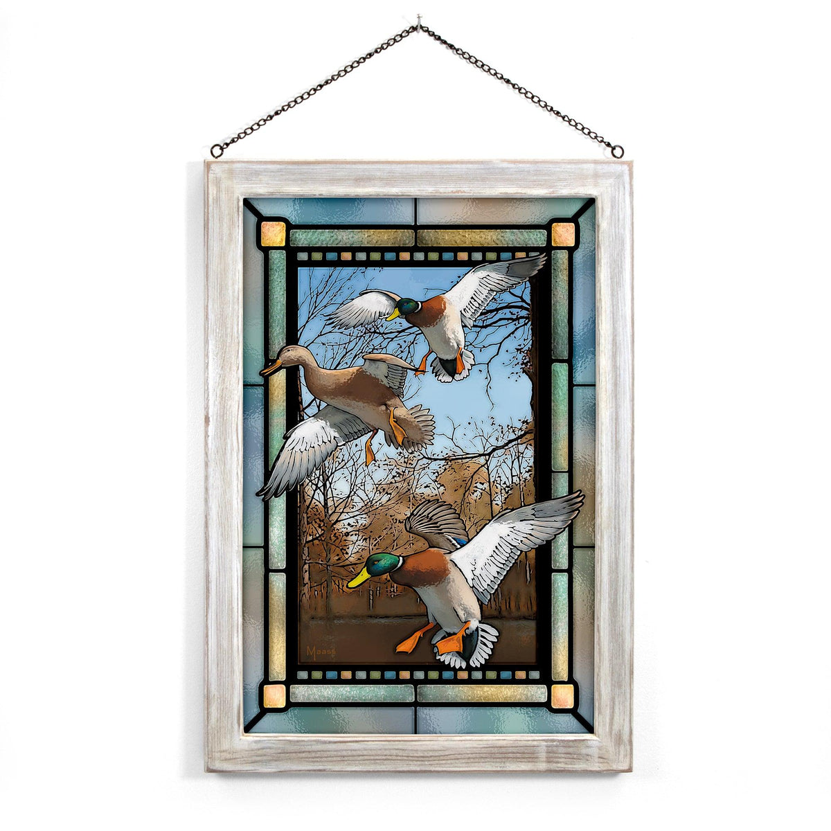 Greenhead Haven - Mallards Stained Glass Art - Wild Wings