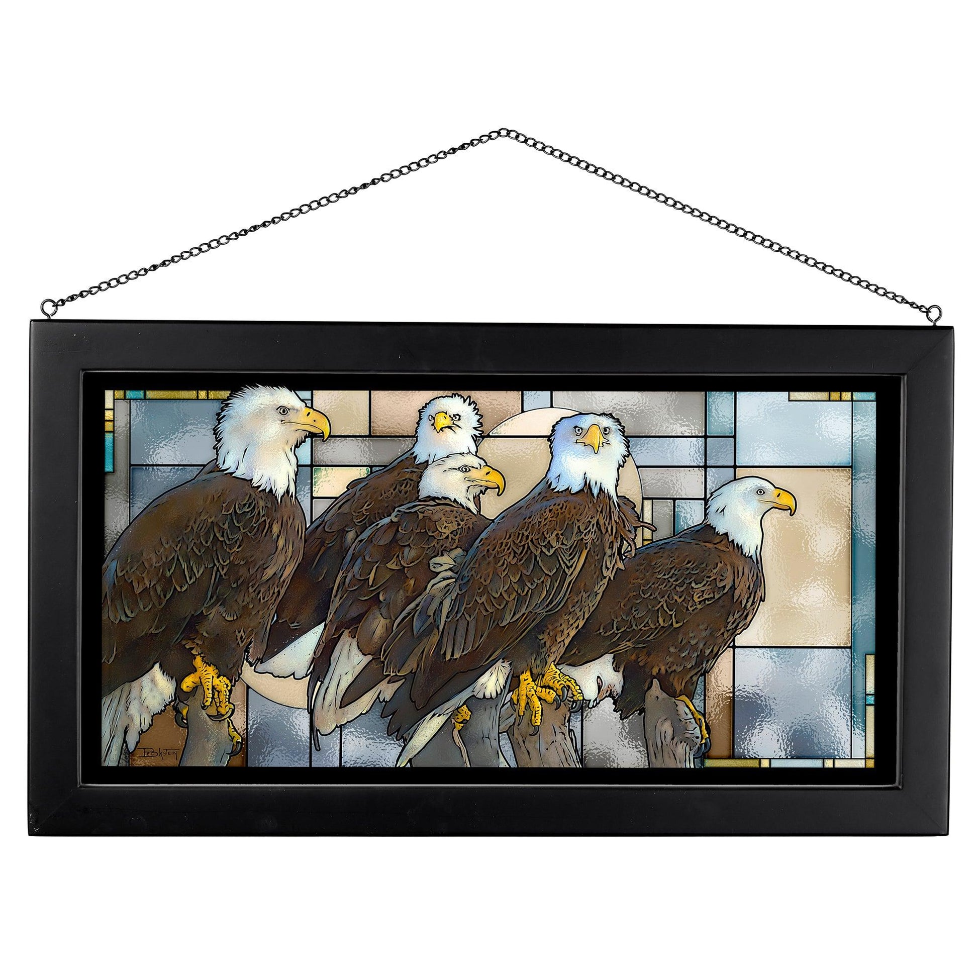Board of Directors - Bald Eagles Stained Glass Art - Wild Wings
