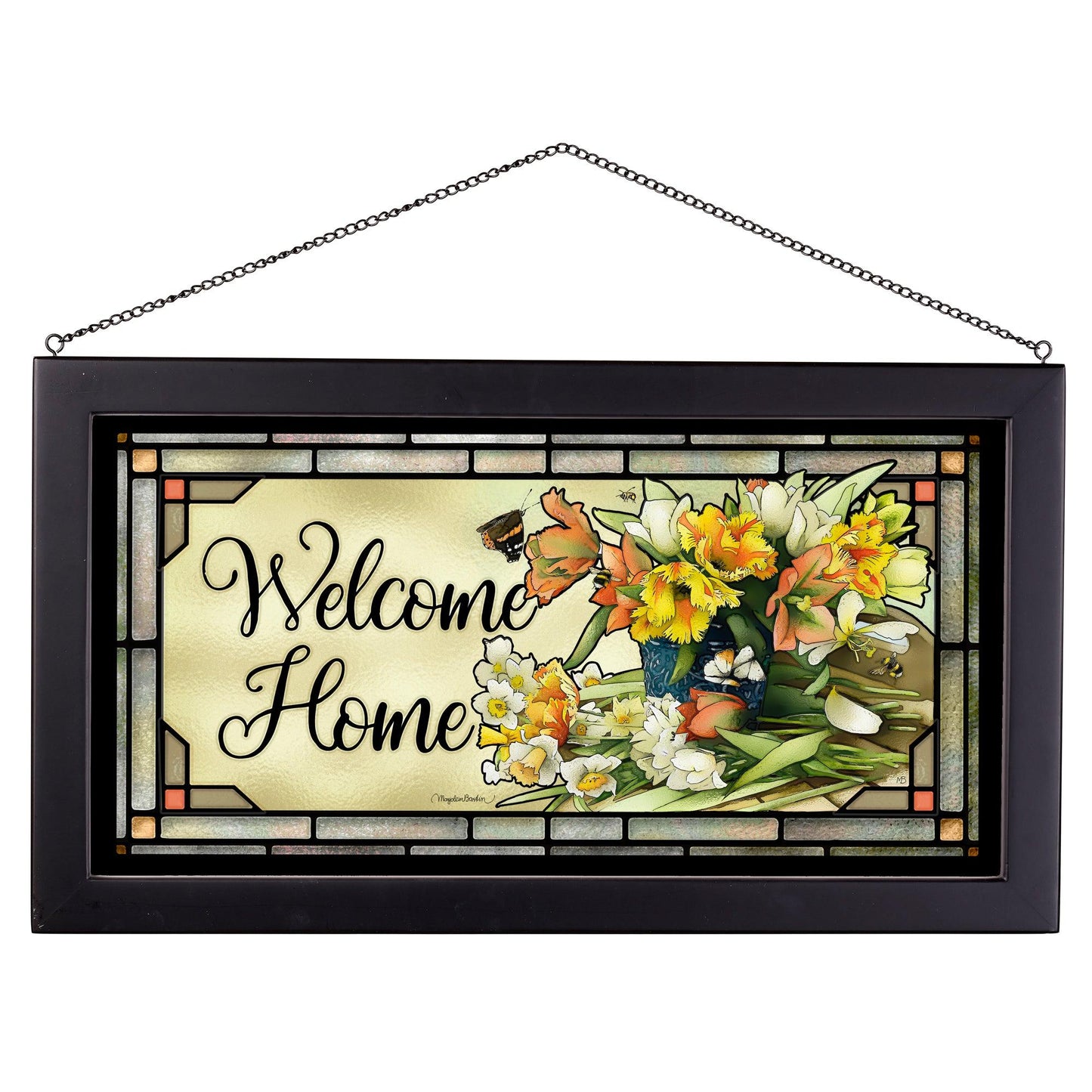 Welcome Home Stained Glass Art - Wild Wings