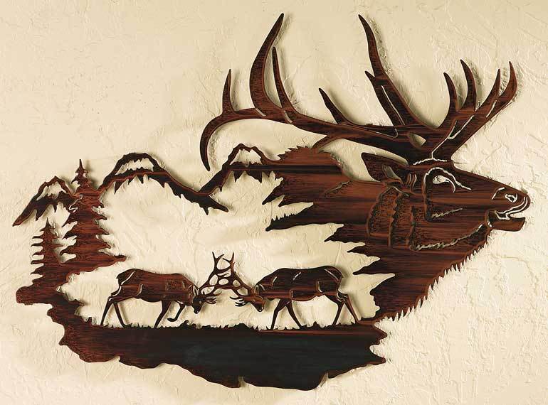 Elk Wilderness Reflections Metal Wall Art - Wild Wings