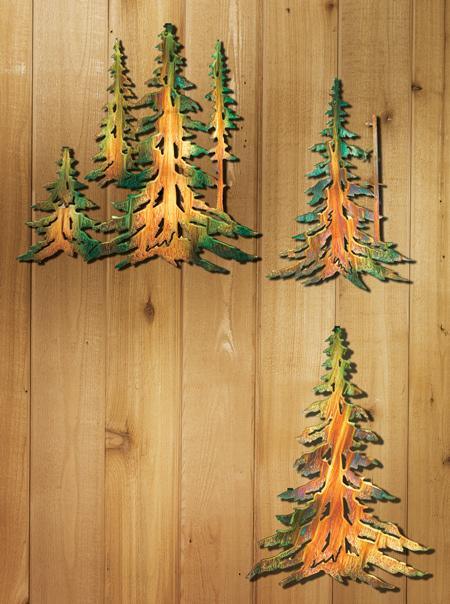Pine Trees Metal Wall Art - Wild Wings