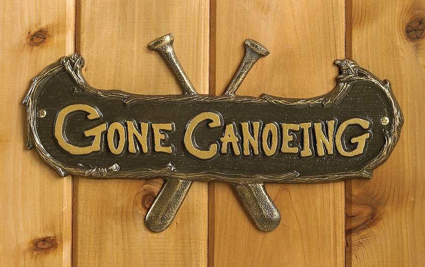Gone Canoeing Sign - Wild Wings
