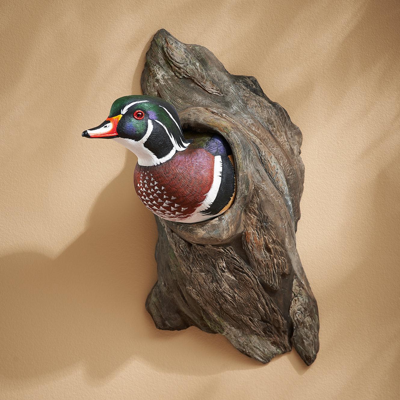 Wood Duck in Tree Wall Sculpture - Wild Wings