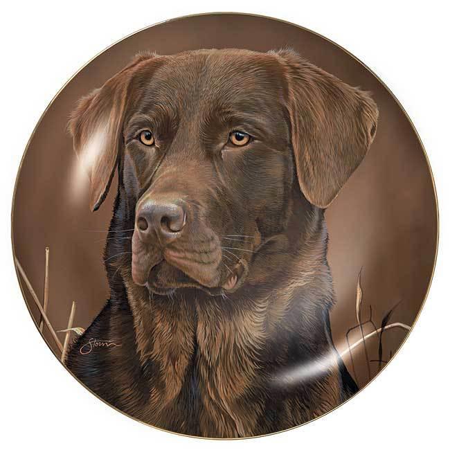 Sporting Dogs—Chocolate Lab Collector Plate - Wild Wings