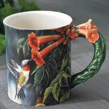 Hummingbird Sculpted Mug - Wild Wings