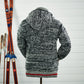 Snowy Striped Sweater Jacket - Wild Wings