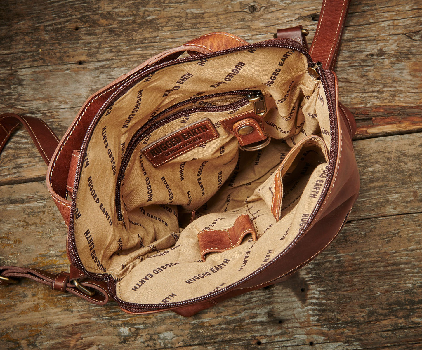Brown Leather Travel Bag - Wild Wings