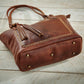 Braided Brown Leather Handbag - Wild Wings